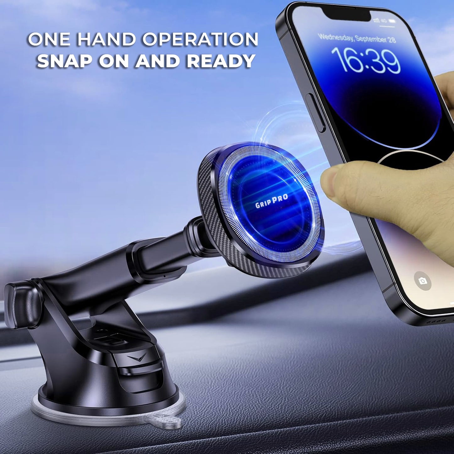 GripPro MagSafe Adjustable Dashboard/Windshield Mount